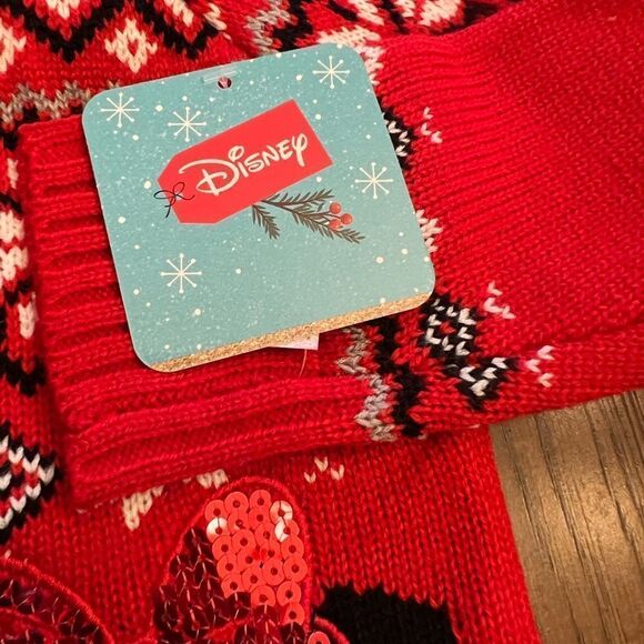 NWT Disney Mickey and Minnie Christmas Holiday hat and sweater set. Size 4T - Picture 7 of 10